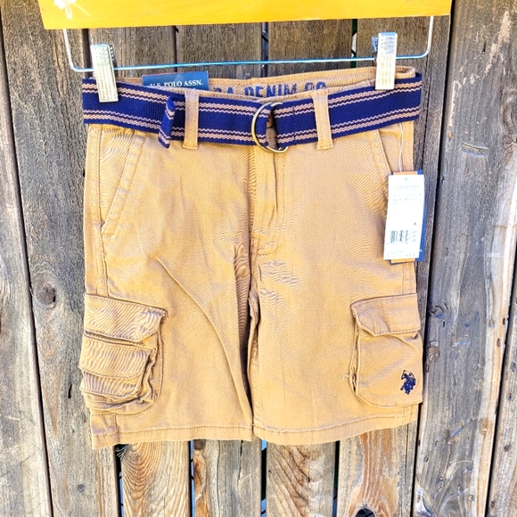 U.S.Polo Assn. Kinds Tan Cargo Shorts Boys Size 6 - Picture 2 of 16